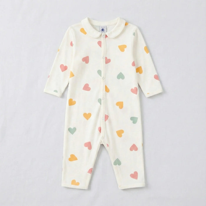 PIGIAMA COLLO CUORI PETIT BATEU Petit Bateau