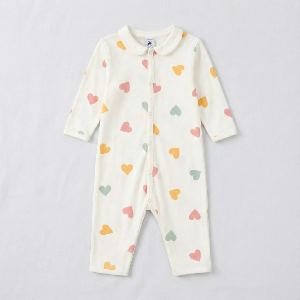 PIGIAMA COLLO CUORI PETIT BATEU Petit Bateau