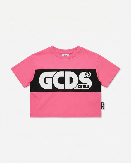 T-SHIRT CROP FLUO GCDS GCDS