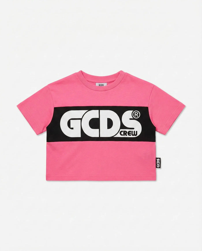 T-SHIRT CROP FLUO GCDS GCDS