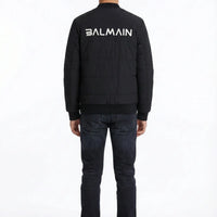 Giubbotto Balmain | Bomber Zip con Logo | Nero Balmain