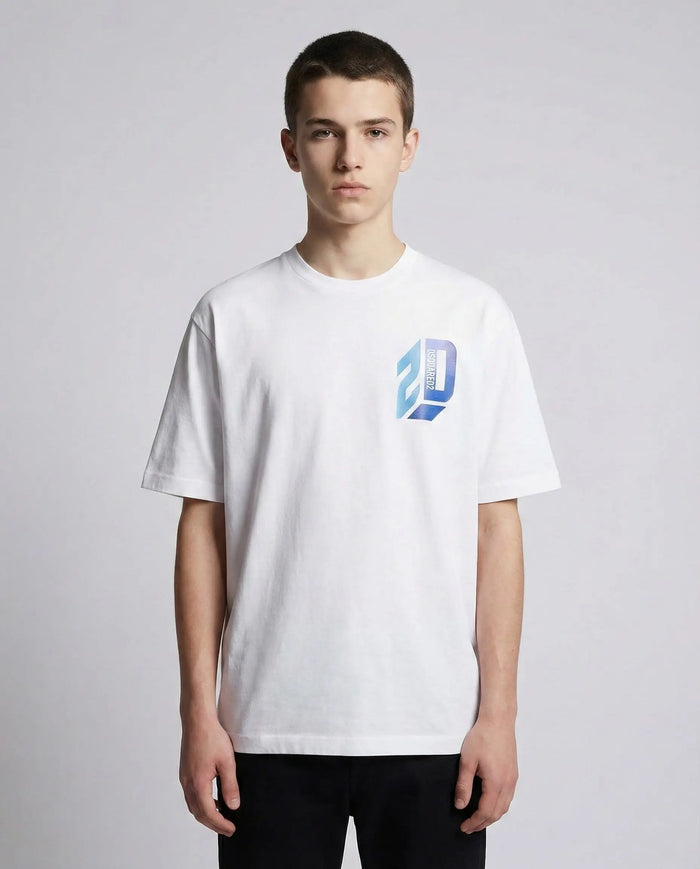 T Shirt Dsquared2 | Logo D2 | Bianco Dsquared2