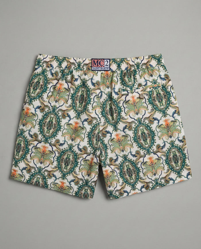Costume Avorio Uomo Mc2 Saint Barth | Stampa Geometrica Mc2 Saint Barth