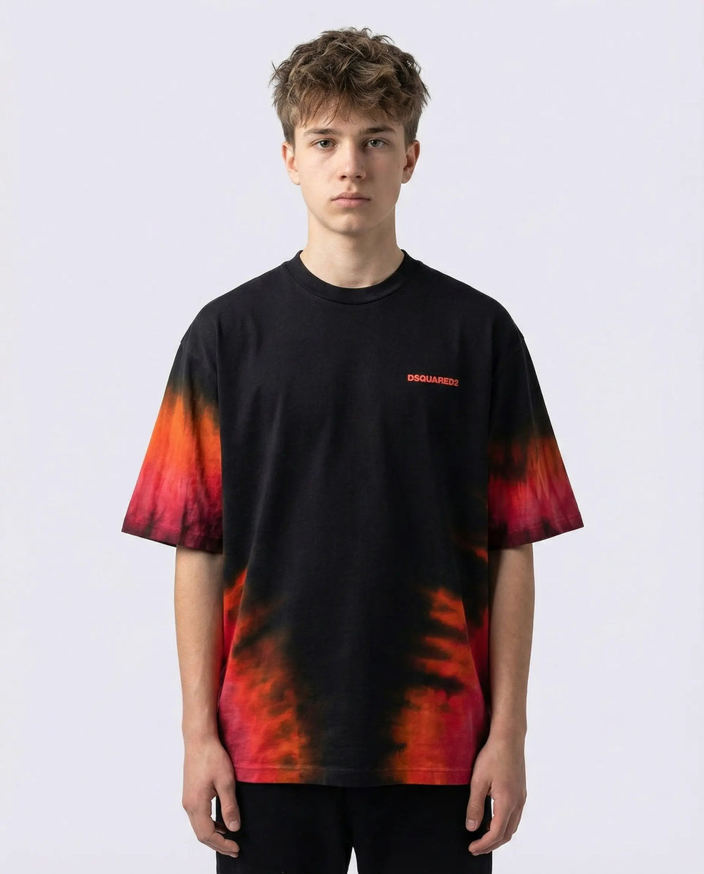 T Shirt Dsquared2 | Oversize | Tie Dye | Nero Dsquared2