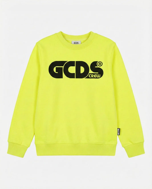 FELPA GCDS CREW FLUO LIME GCDS