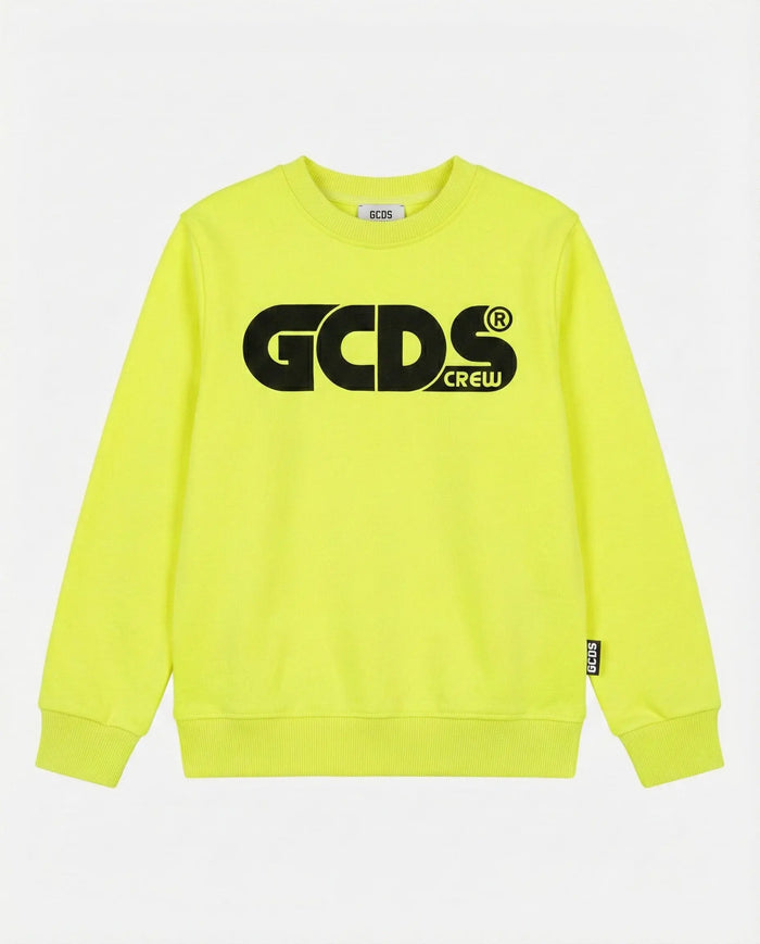 FELPA GCDS CREW FLUO LIME GCDS