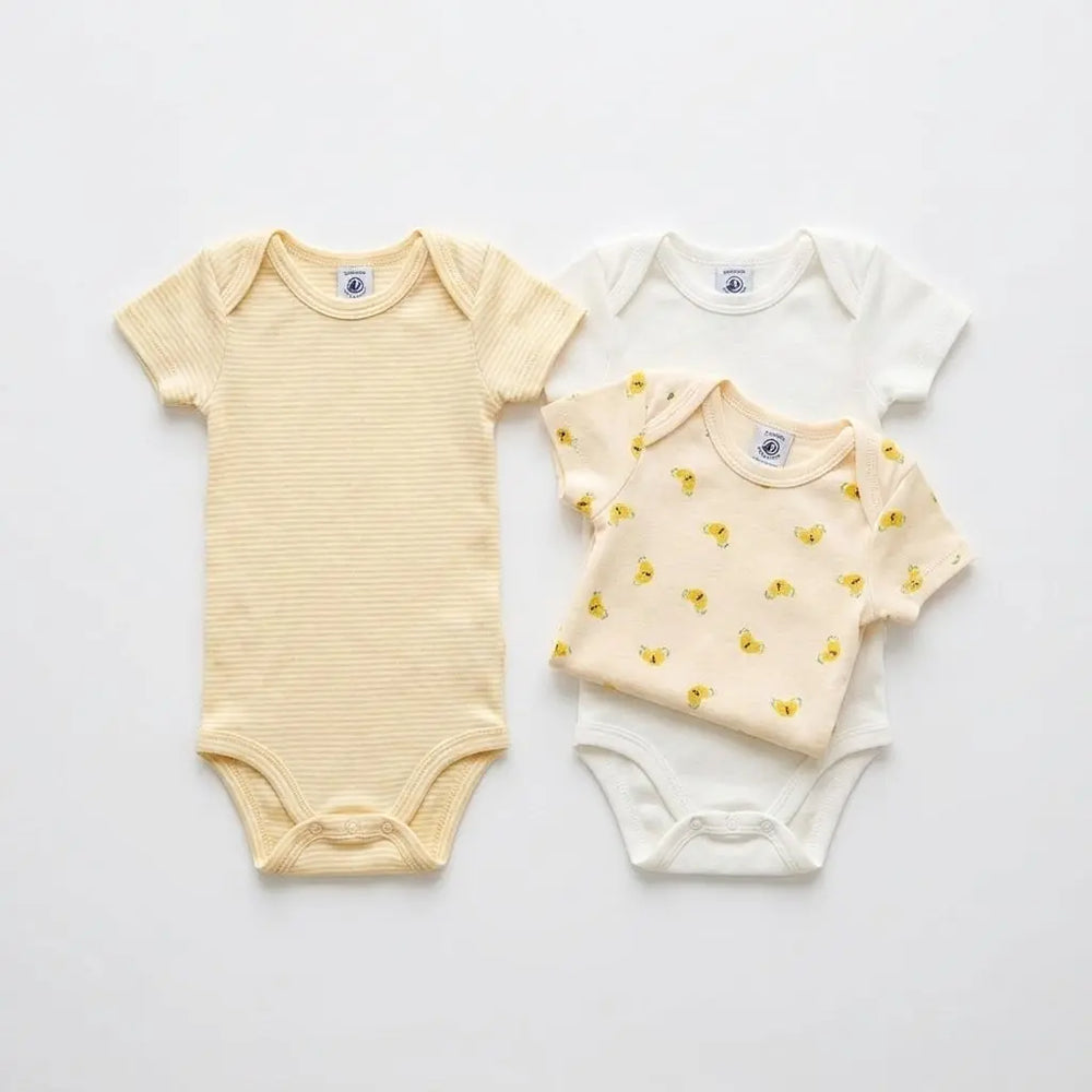 CONFEZIONE DA 3 BODY A MANICHE CORTE KOALA IN COTONE PER NEONATI PETIT BATEAU Petit Bateau