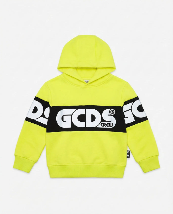 Felpa GCDS | Giallo Fluo con Logo | Outlet GCDS
