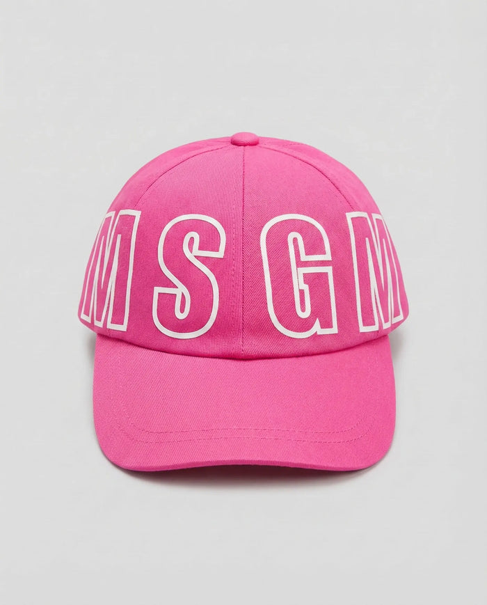 Cappello Msgm con Maxi Logo | Colore Fucsia | Accessori Outlet MSGM
