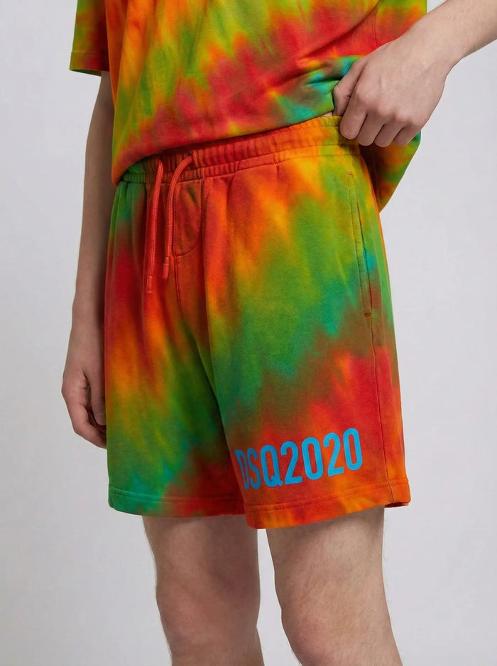 Pantaloncini Dsquared2 | Modello Oversize | Logo DSQ2 | Tie Dye Dsquared2