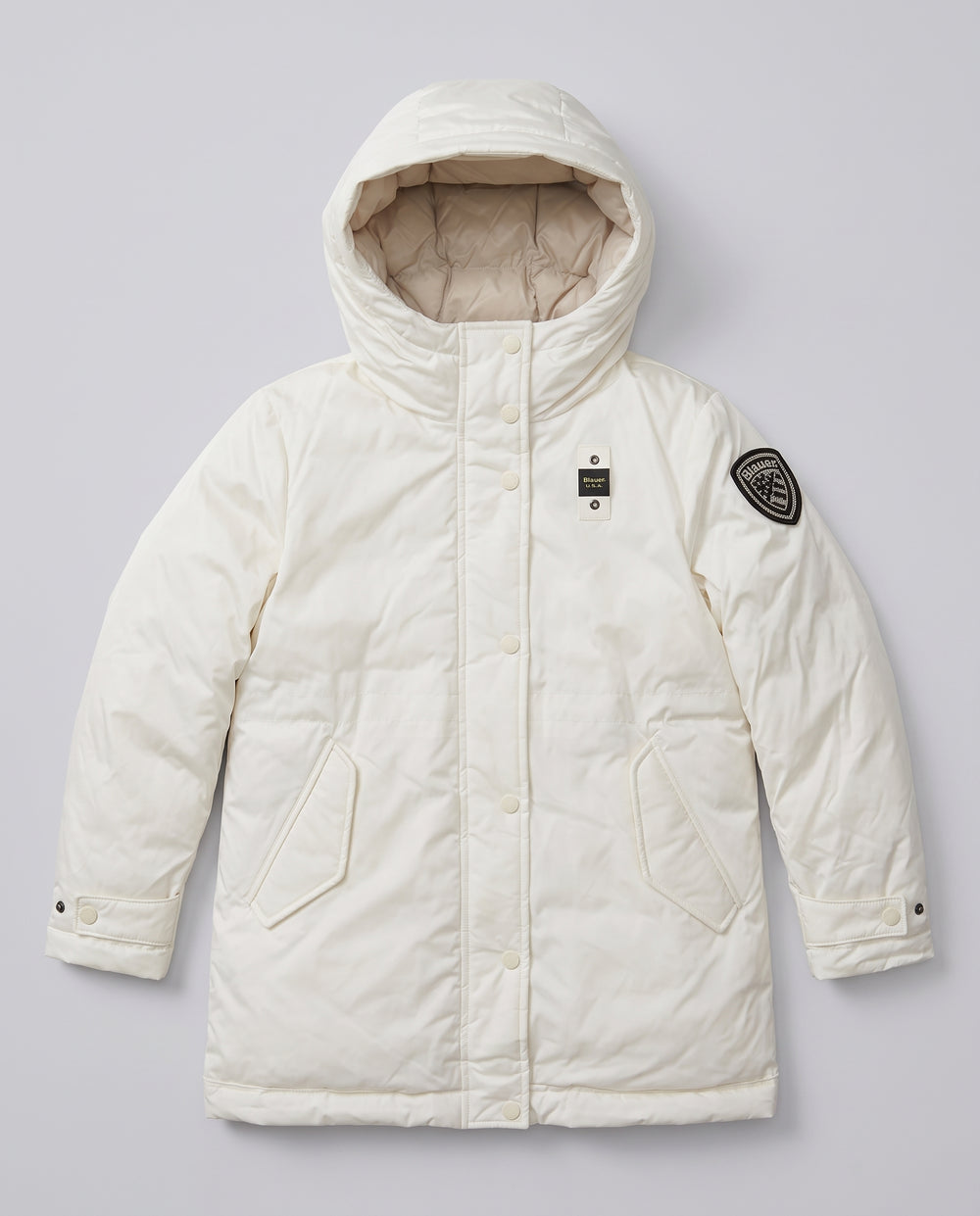 Parka Blauer Kids avorio da bambina 8 anni – fronte