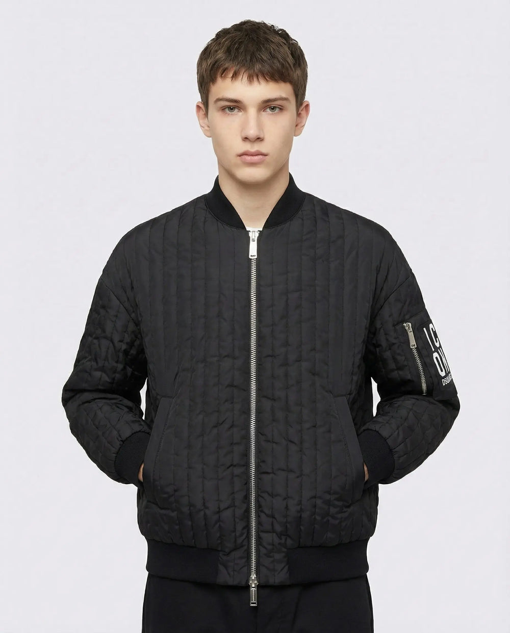 Giubbotto Dsquared2 | Modello Bomber con Zip | Nero | Logo Icon Dsquared2