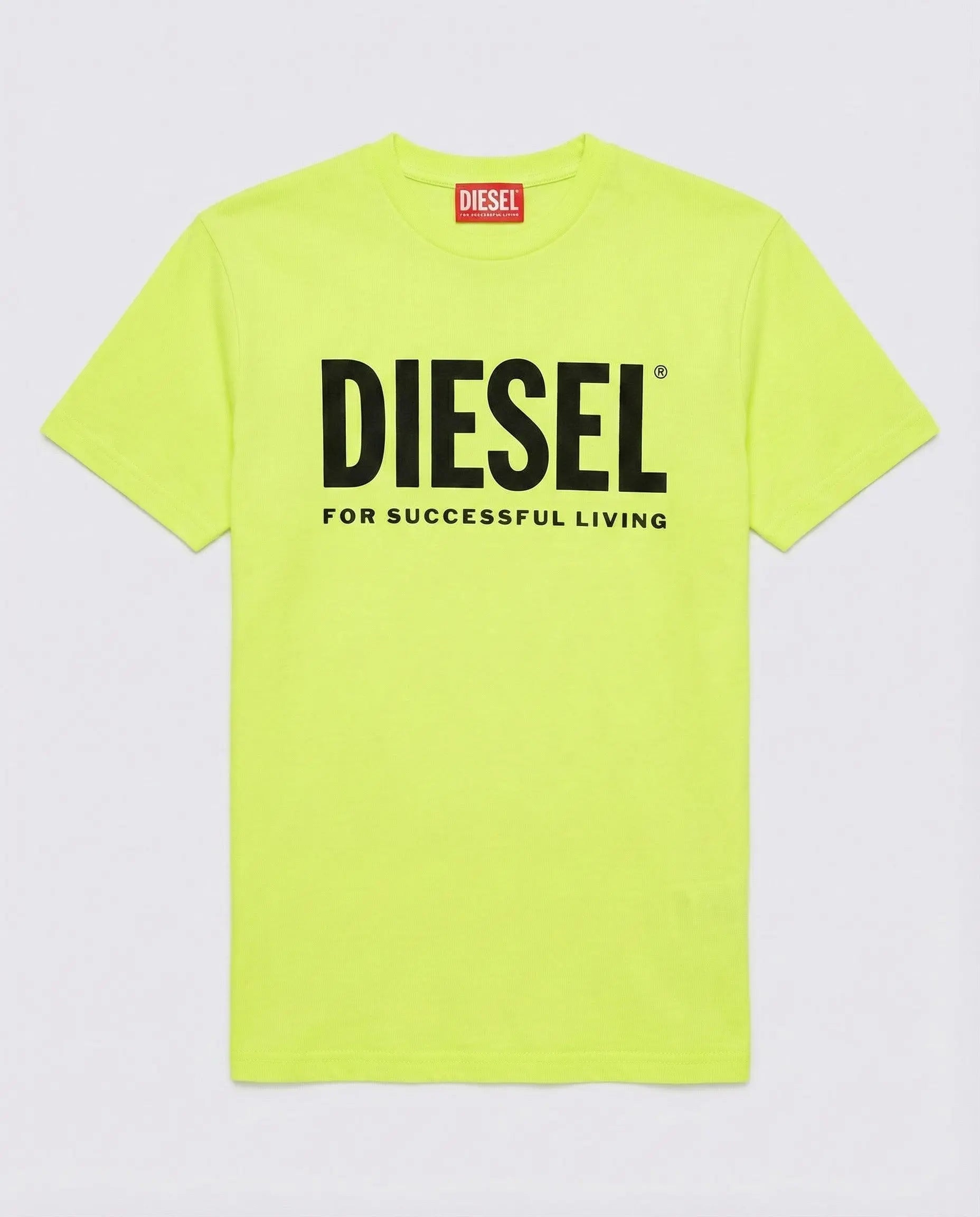 T Shirt Diesel | Giallo Fluo con Logo | Outlet Diesel