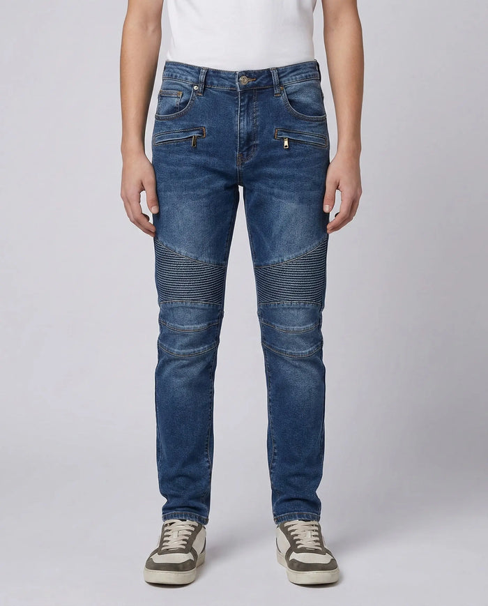 Jeans Biker con Zip Balmain Balmain