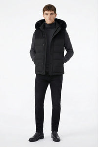 Smanicato Bark Nero con Pelliccia | Modello Uomo Bark