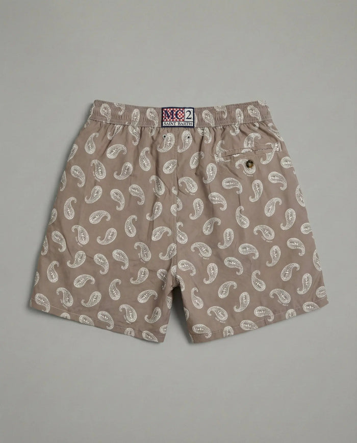 Costume Uomo Beige MC2 Saint Barth | Stampa Paisley Mc2 Saint Barth