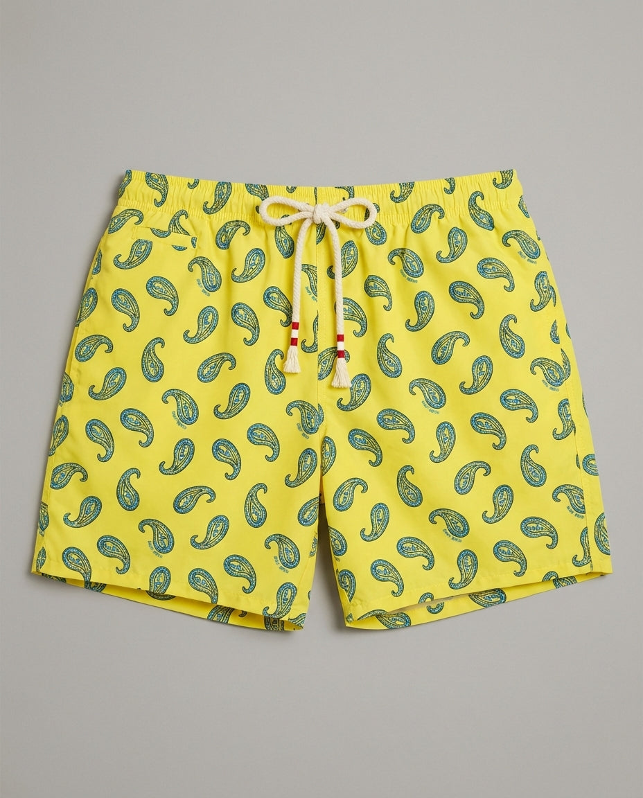 Costume Uomo Giallo Mc2 Saint Barth | Caprese Paisley Mc2 Saint Barth