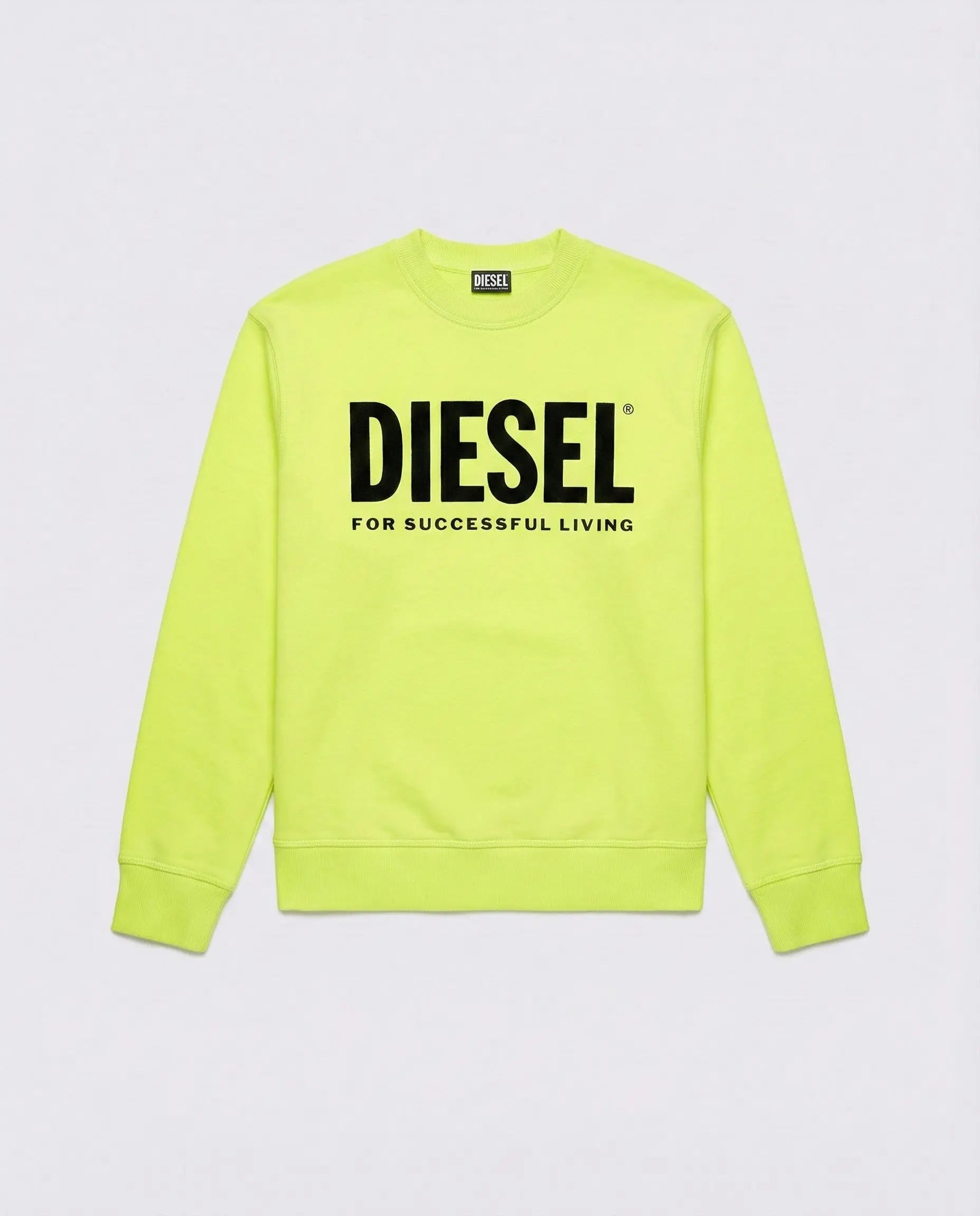 Felpa Diesel | Giallo Fluo con Logo | Outlet Diesel