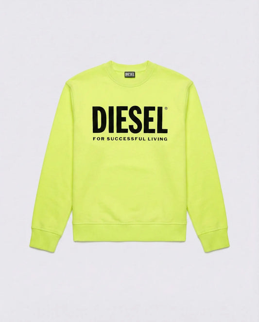 Felpa Diesel | Giallo Fluo con Logo | Outlet Diesel