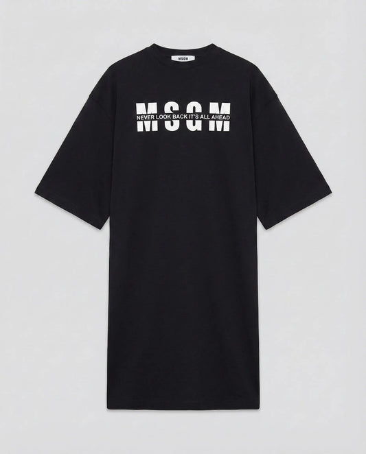 Abito Msgm Donna | Logo Msgm Frontale | Nero | Outlet MSGM