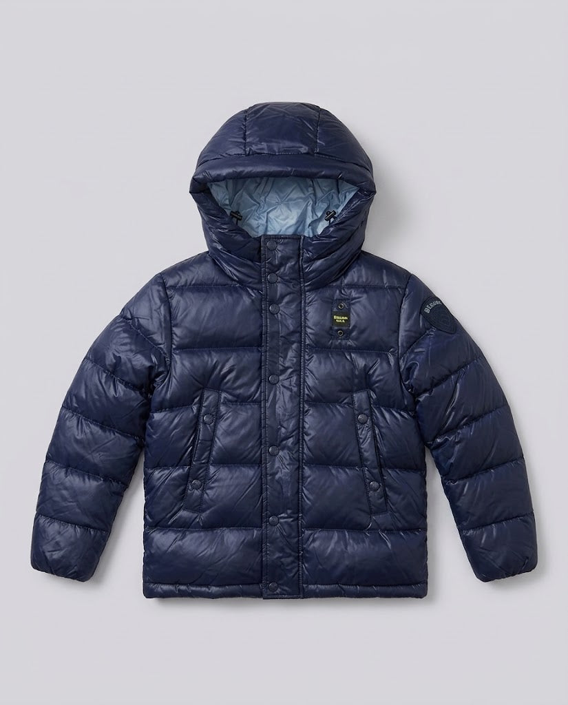 Piumino Blauer Kids navy da bambino 8 anni – fronte