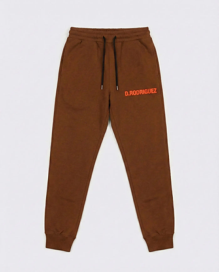 Tuta Diego Rodriguez Uomo | Logo Arancio Fluo | Marrone Tabacco Diego Rodriguez