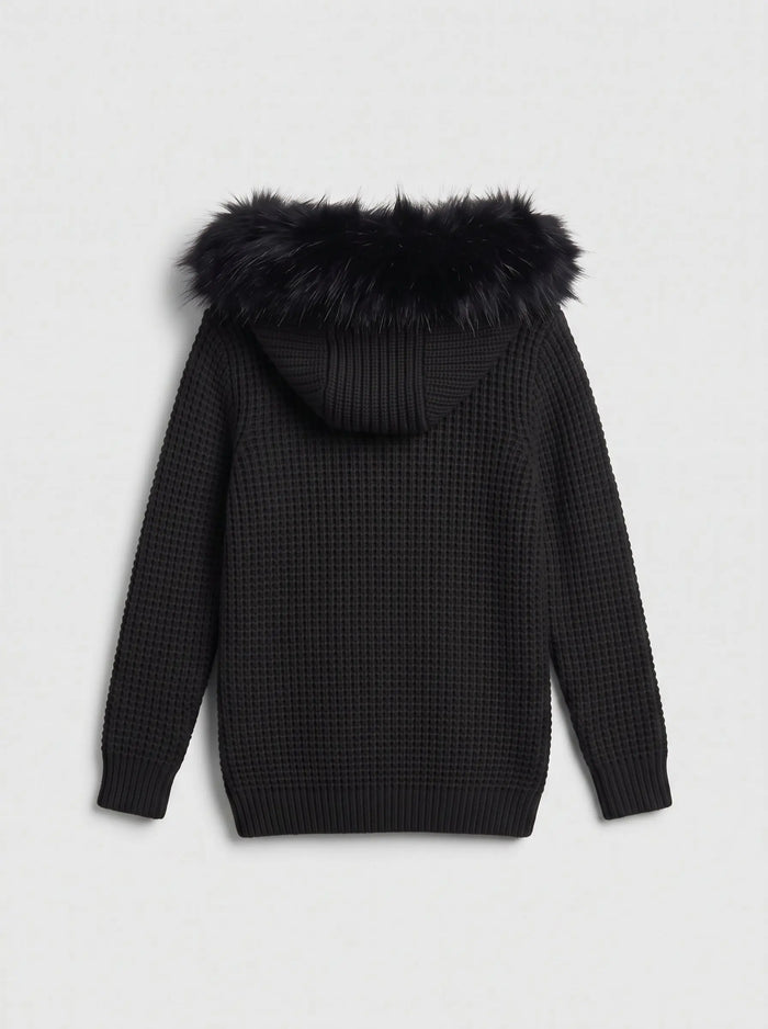 Bark Nero con Pelliccia | Giubbotto Unisex | Uomo Donna Bark