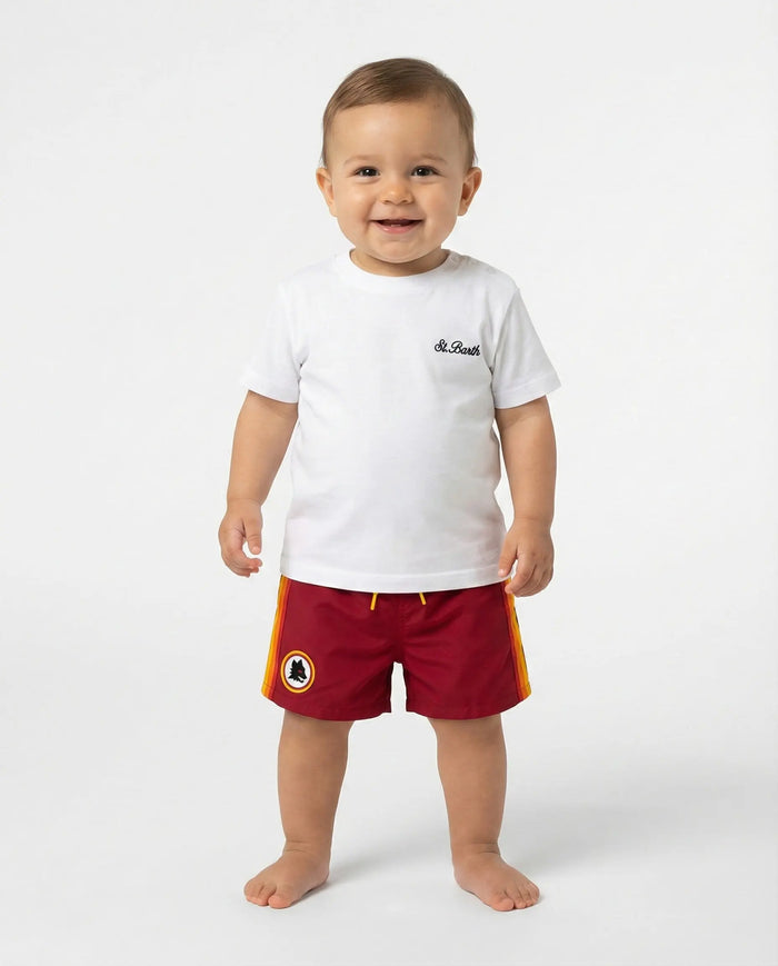Costume Saint Barth Bambino | Modello Boxer | AS Roma | Mc2 Outlet Mc2 Saint Barth Neonato