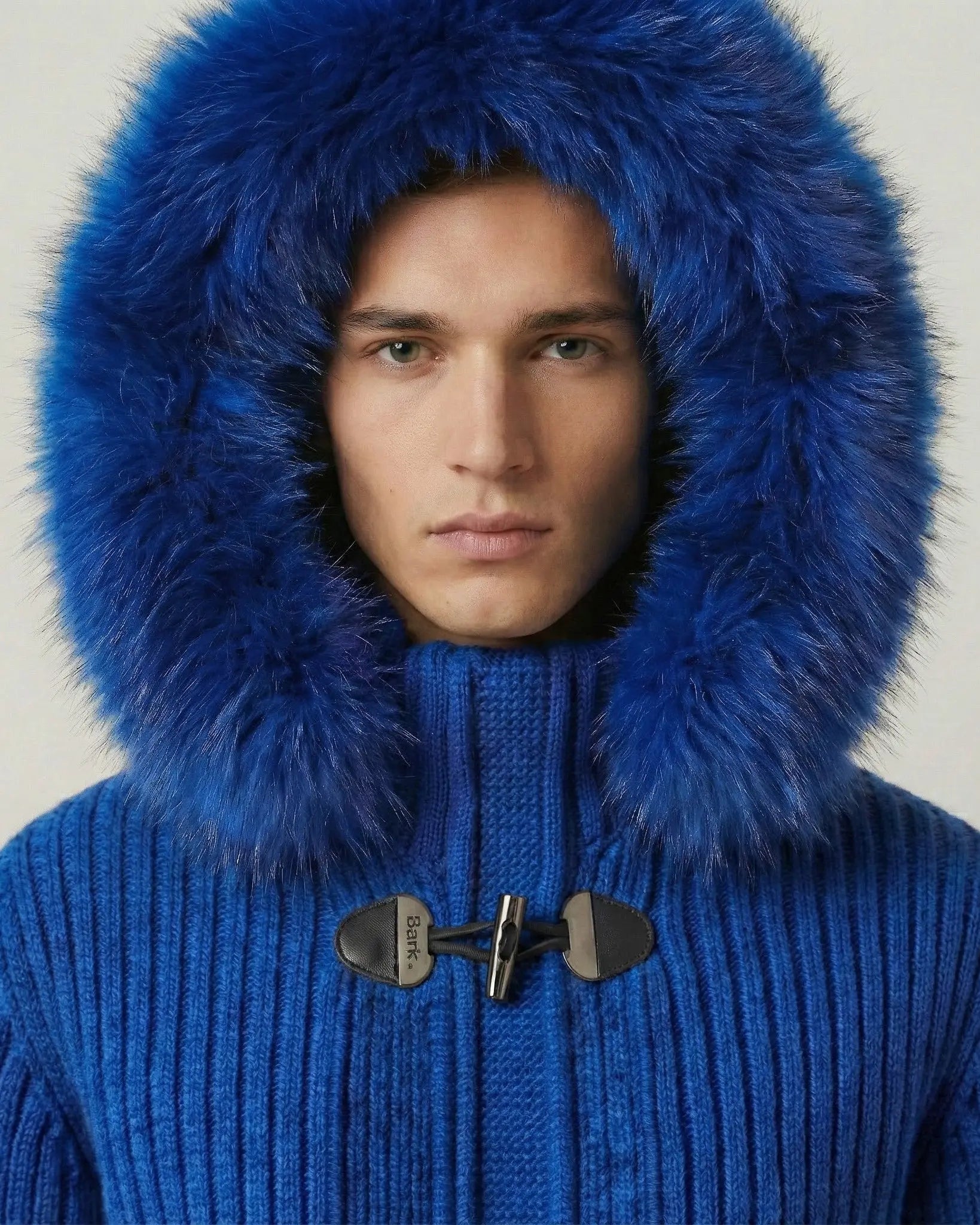 Bark Blu Elettrico con Pelliccia | Giubbotto Unisex | Uomo Donna Bark