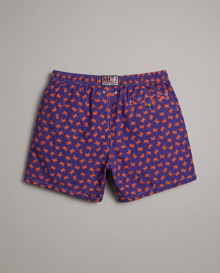 Costume Uomo Stampa Crabs Viola | Mc2 Saint Barth Mc2 Saint Barth