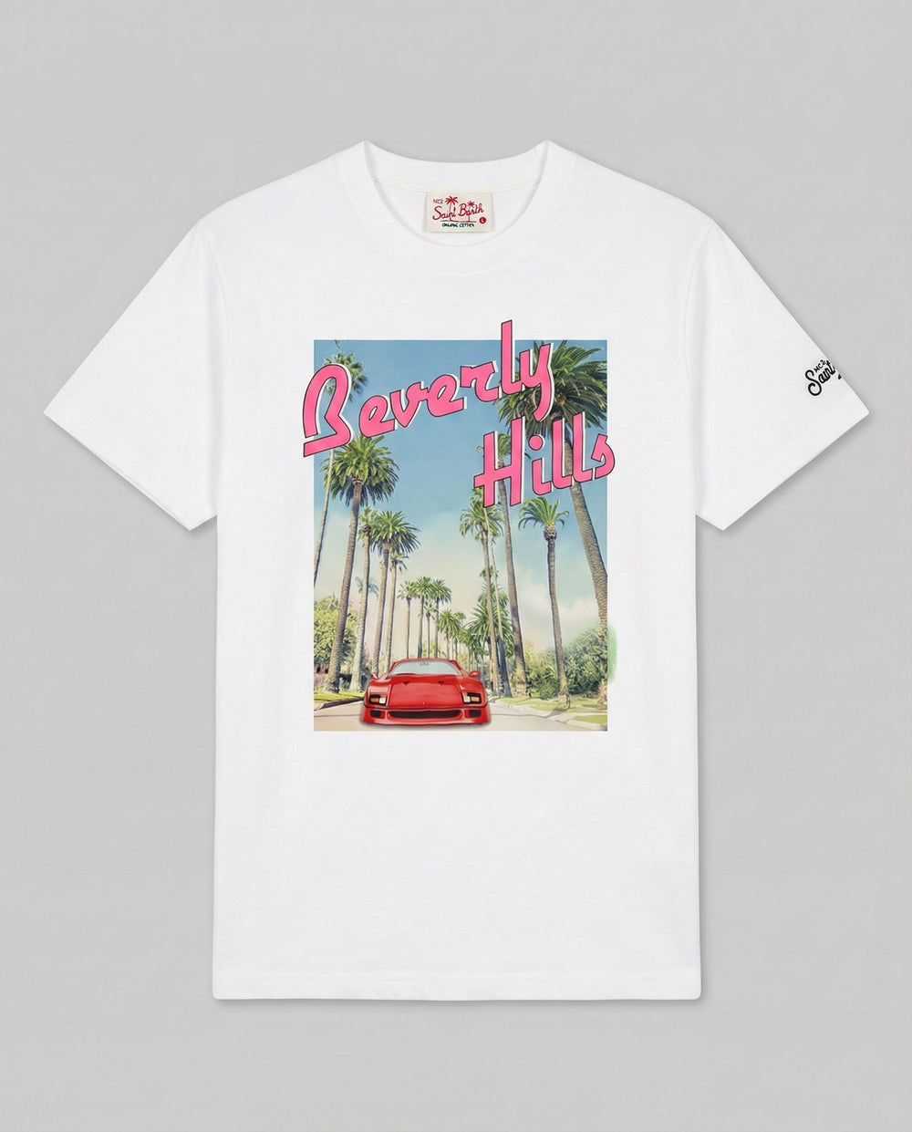 T Shirt Uomo Bianca Beverly Hills | MC2 Saint Barth outlet