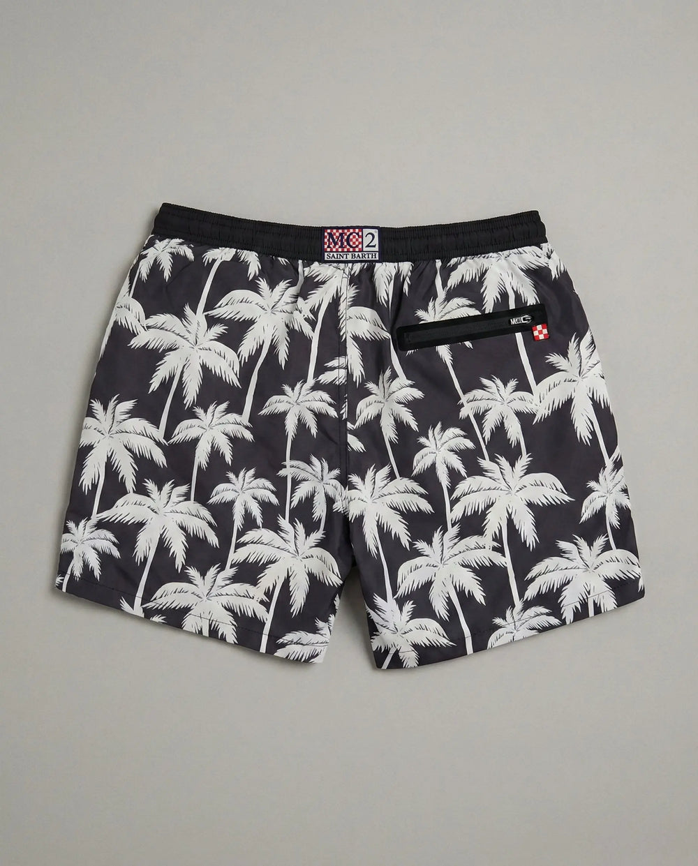 Costume Uomo Lighting 70 Nero MC2 Saint Barth | Stampa Palme Bianche Mc2 Saint Barth