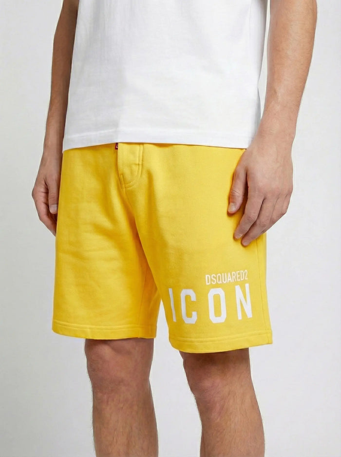 Pantaloncini Dsquared2 | Bermuda Unisex | Logo Icon | Giallo Dsquared2