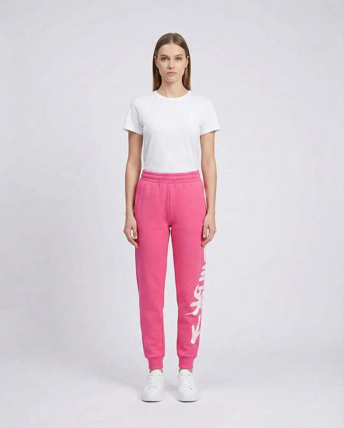 Pantaloni Disclaimer Donna | Logo Laterale | Fucsia Disclaimer