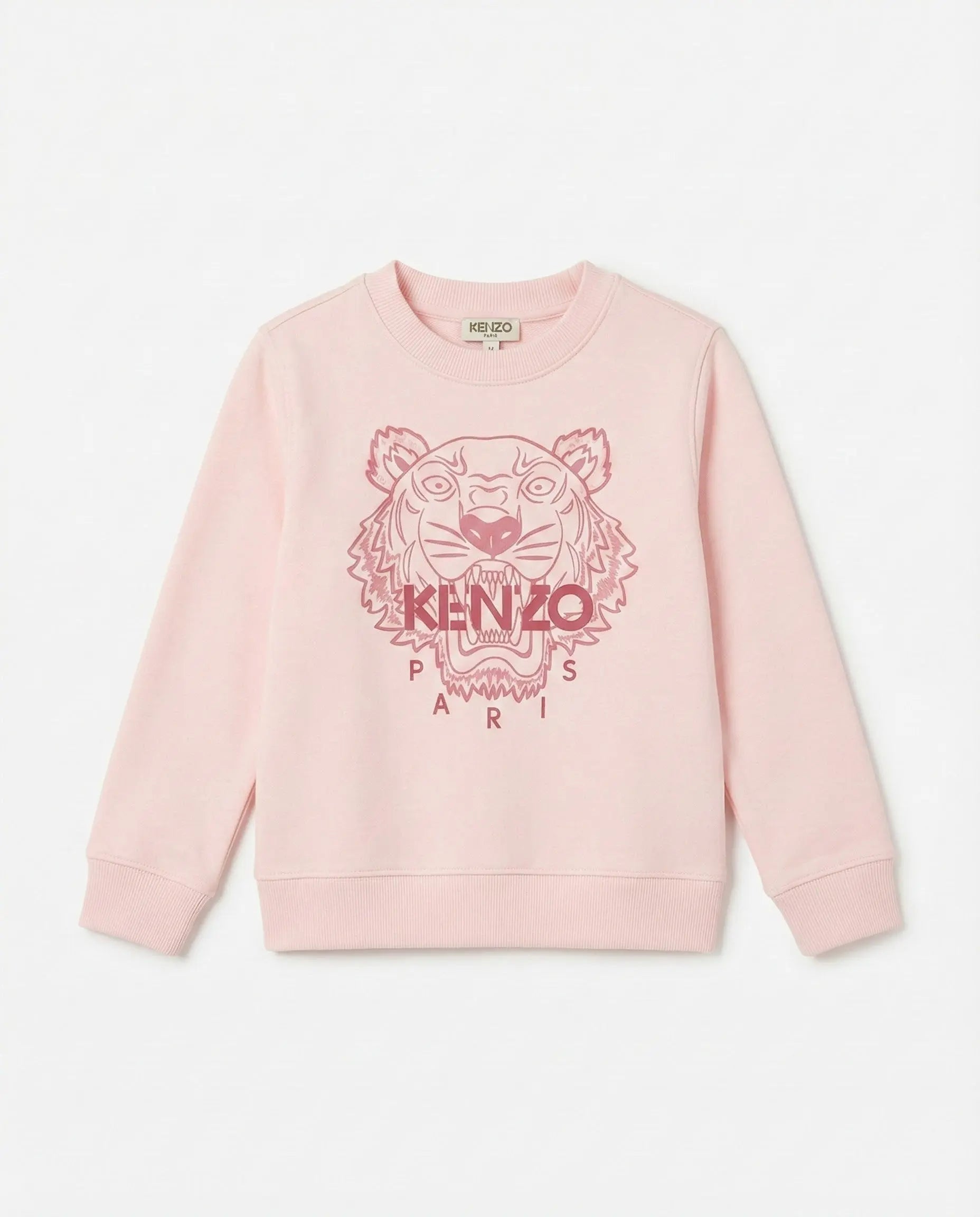 Felpa Kenzo Bambino | Logo Tigre | Rosa | Outlet Kenzo