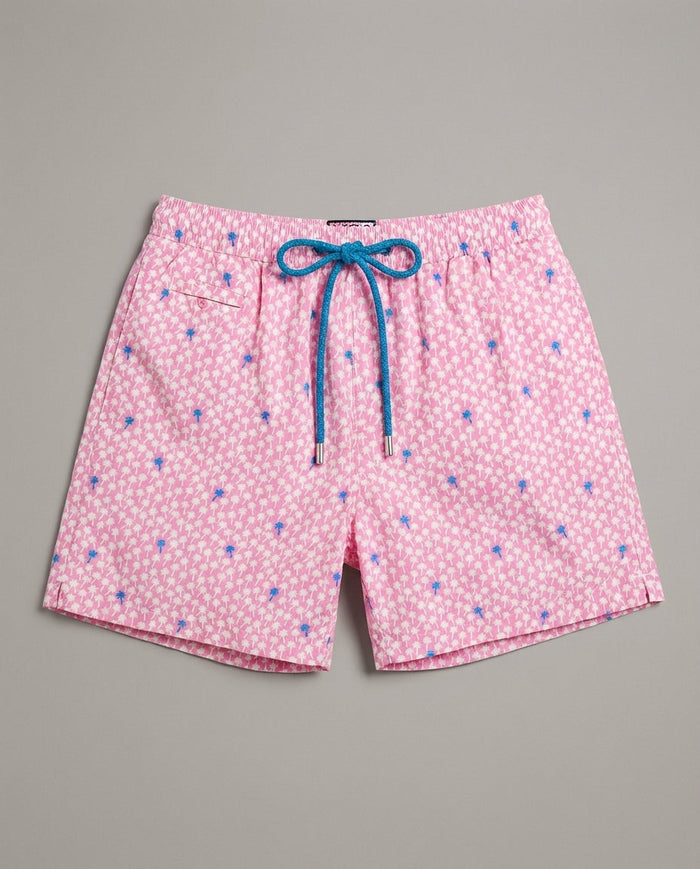 Costume Uomo Rosa con Stampa Palme | Mc2 Saint Barth Mc2 Saint Barth