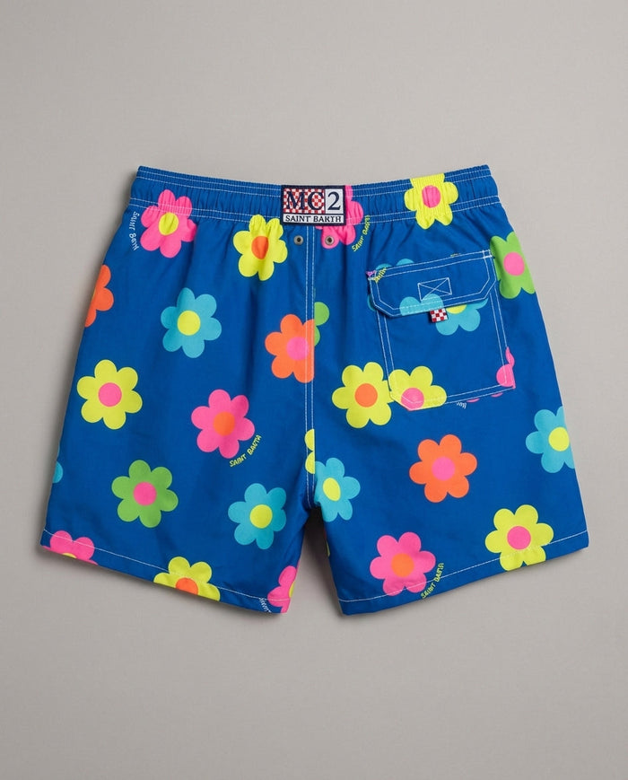 Costume Blu Uomo Mc2 Saint Barth | Fiori Colorati Mc2 Saint Barth