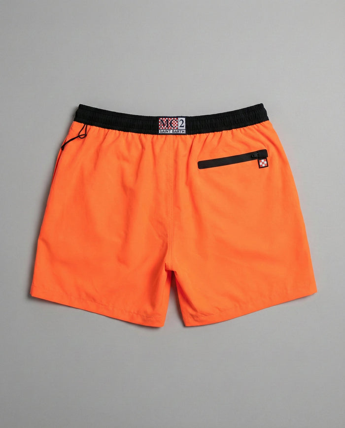 Costume Uomo Mc2 Saint Barth | Zip Arancio Fluo Mc2 Saint Barth