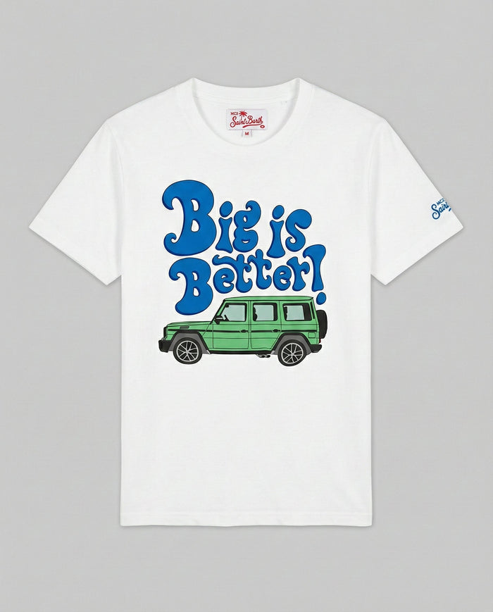 T Shirt Uomo Bianca Con Stampa Big is Better | Mc2 Saint Barth Mc2 Saint Barth