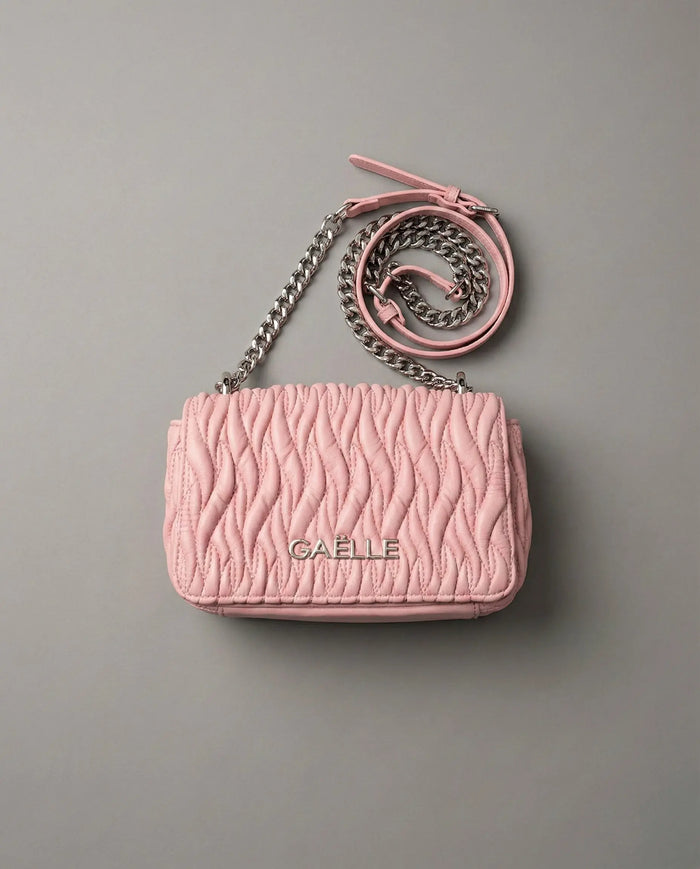 Borsa a Spalla Rosa Trapuntata Gaelle Paris Donna Gaelle Paris