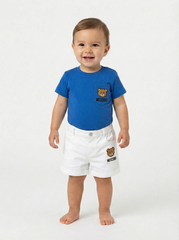 Moschino Bambino Neonato | Completo T Shirt e Pantaloncini | Moschino Kids Outlet Moschino Kids Neonato