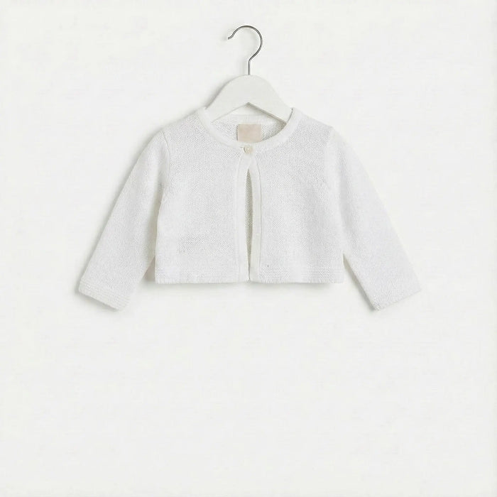 CARDIGAN IN FILO CON BOTTONE DA NEONATA LALALU' Lalalu