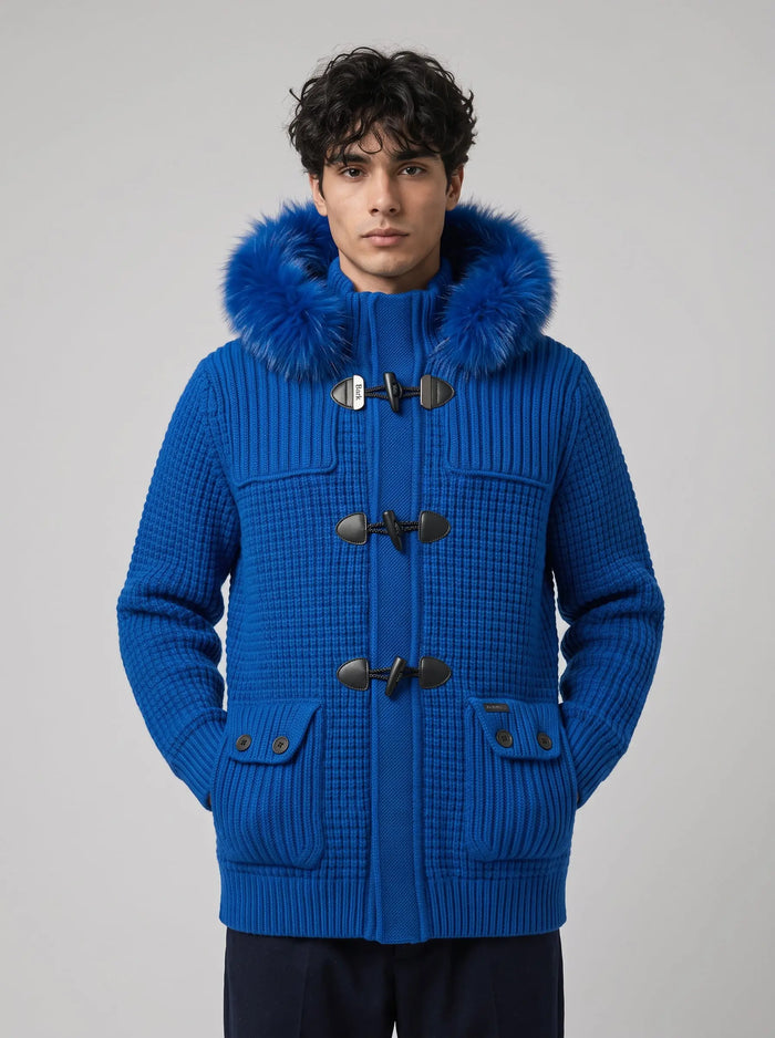Bark Blu Elettrico con Pelliccia | Giubbotto Unisex | Uomo Donna Bark