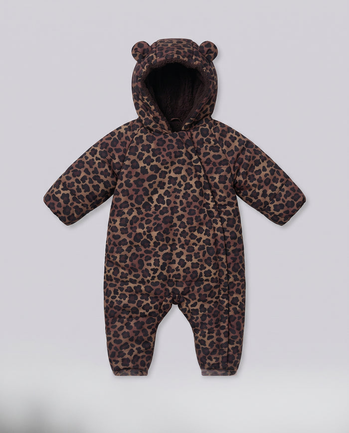 Tutina Imbottita Saint Barth Kids Glace leopardata – fronte