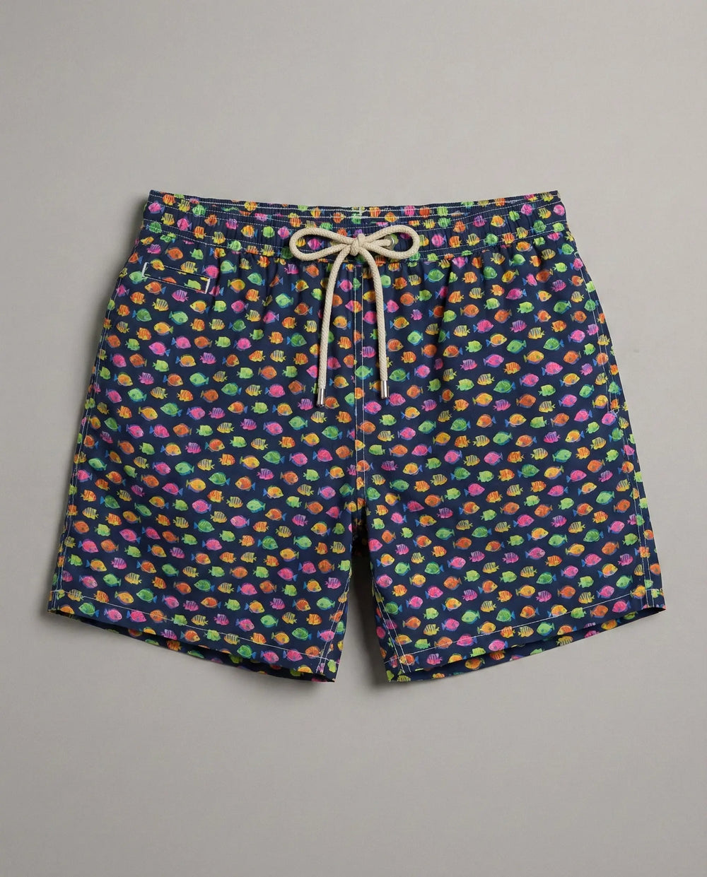 Costume Uomo Blu MC2 Saint Barth | Stampa Pesci Multicolor Mc2 Saint Barth