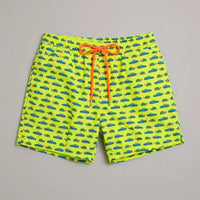 Costume Uomo Lighting 70 Giallo Fluo MC2 Saint Barth | Stampa Auto e Tartarughe Mc2 Saint Barth