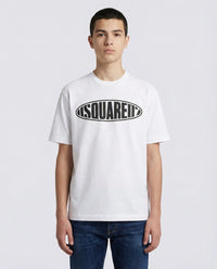 T Shirt Dsquared2 | Logo Cerchio | Bianco Dsquared2