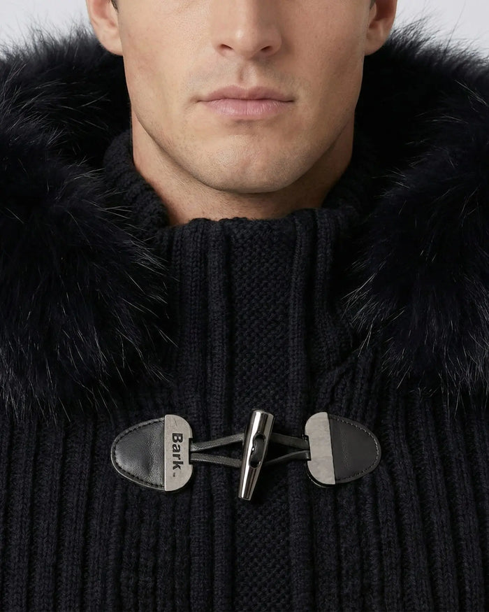 Bark Nero con Pelliccia | Giubbotto Unisex | Uomo Donna Bark