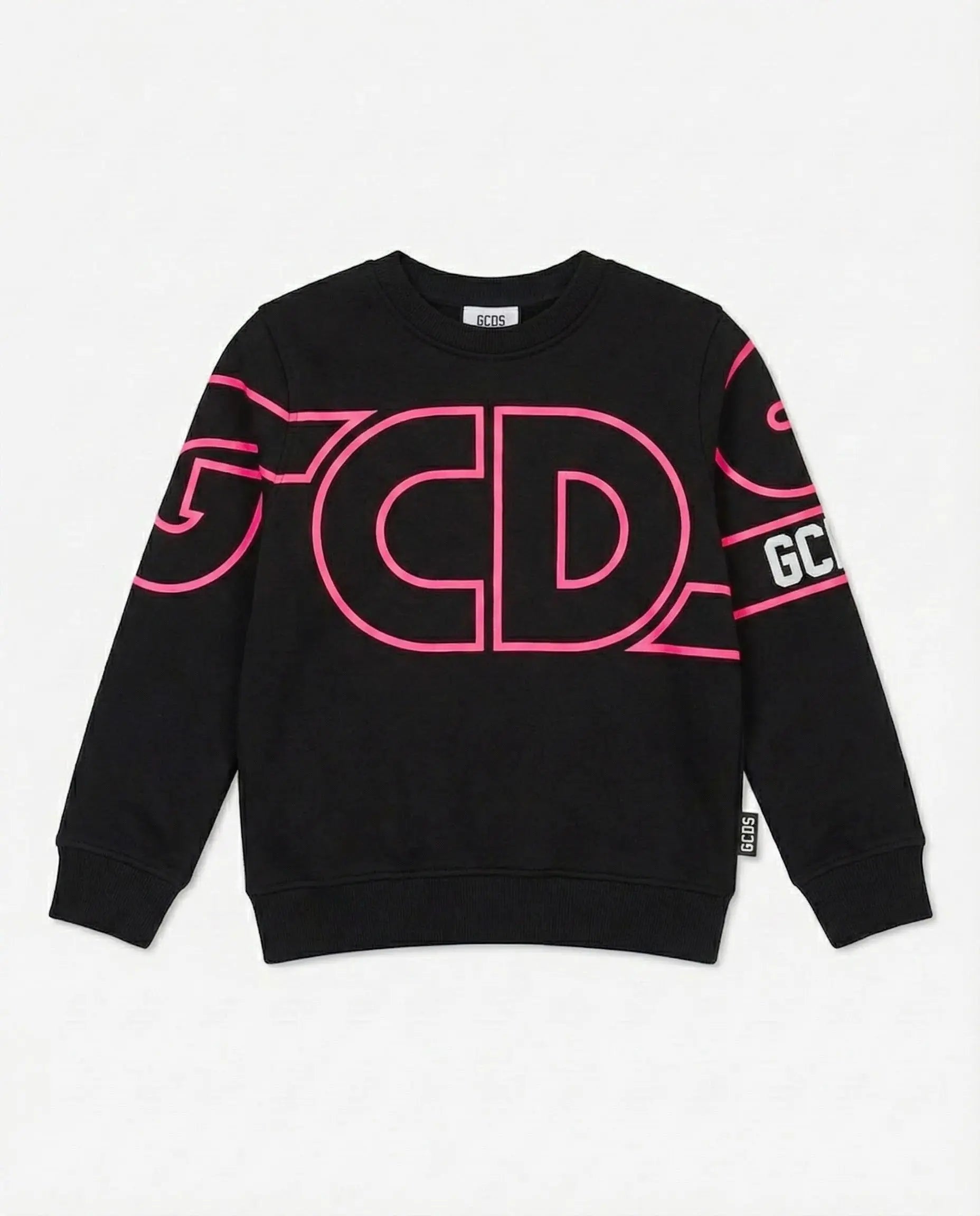 FELPA GCDS LOGO FLUO-NERO/FUXIA GCDS