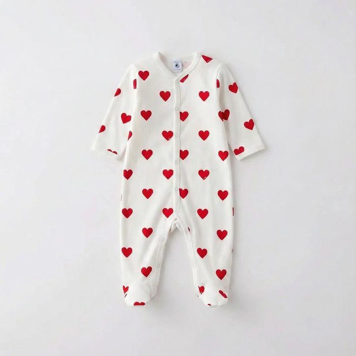 PIGIAMA A CUORI ROSSI BEBÉ PETIT BATEAU Petit Bateau